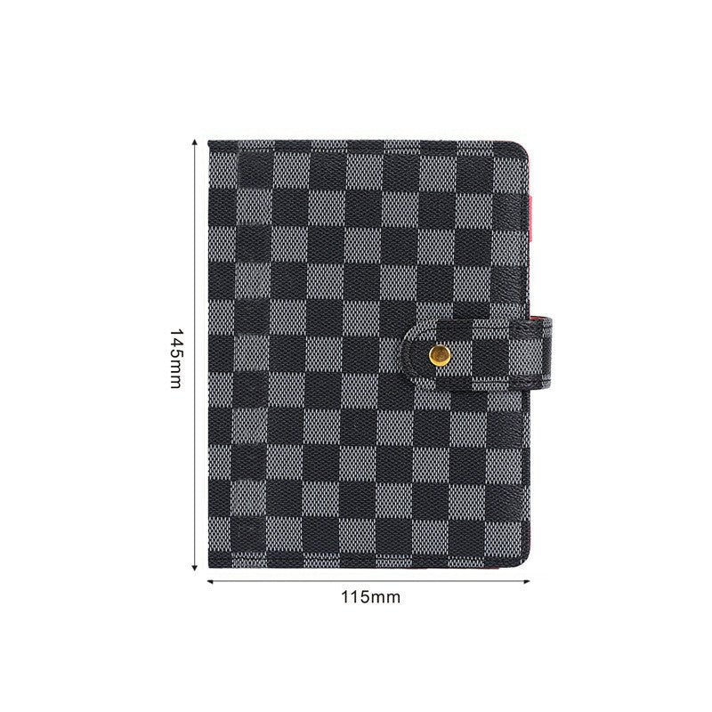 Cuaderno a cuadros con cubierta de cuero de hojas sueltas Makaron