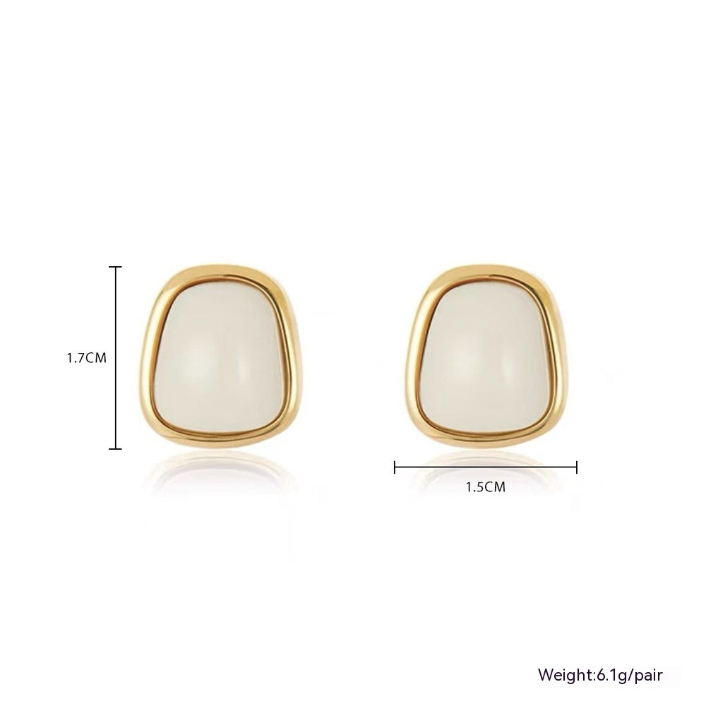 Earrings Drop Oil Sterling Silver Needle Earrings Simple High-grade Fresh