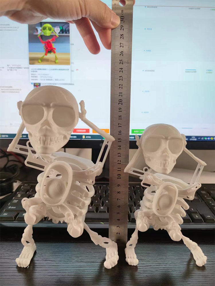 Modelo 3D, Mini estampado de calavera, personalizado, estilo divertido, juguete de la suerte, producto terminado, herramienta de descompresión