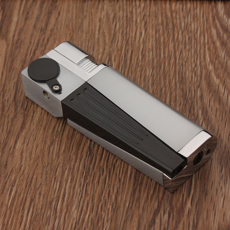 Encendedor Briquet à pipe créatif pliable en métal, combinaison de tuyaux, briquet à pipe pliable portable, gadget pour fumer pour hommes