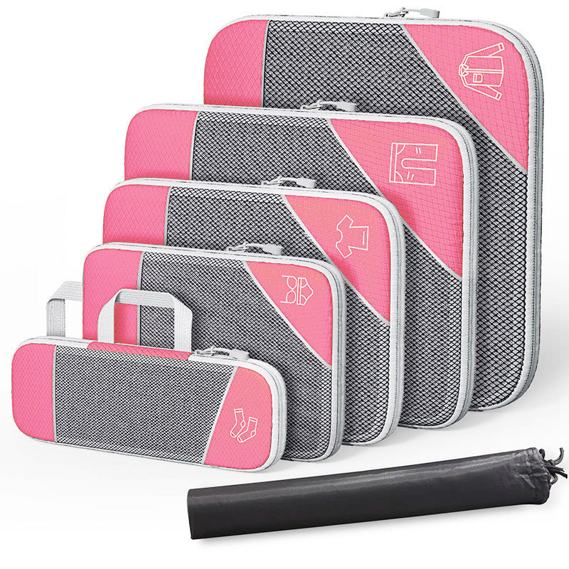 Le voyage peut être un sac de rangement à Compression, costume avec sac à chaussures, organisation visuelle des bagages en maille