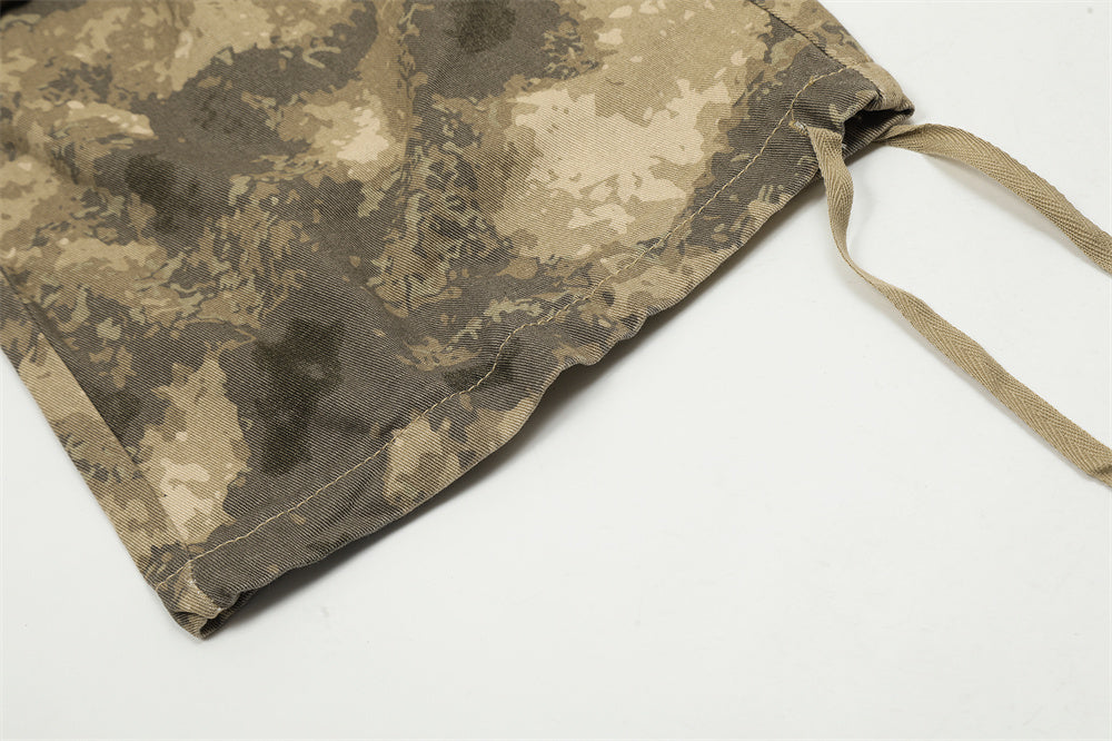 Camouflage Fashion Straight-leg Trousers Male