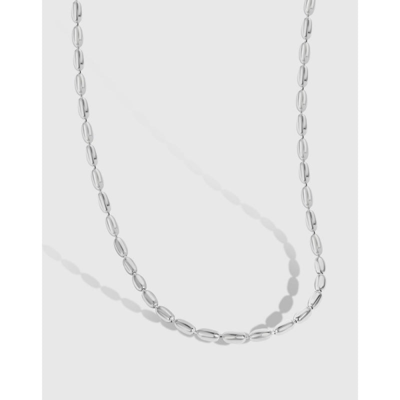925 Sterling Silver Necklace For Women Choker Fashion Special-interest Design Sense Ornament