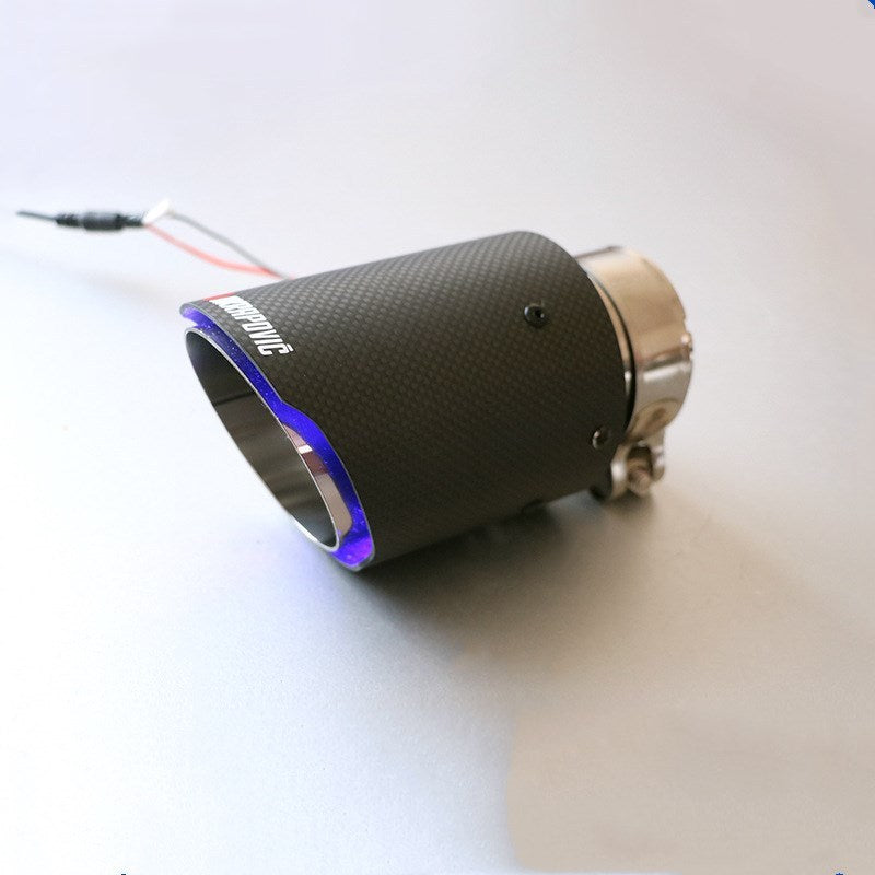 Couvre-queue cool et lumineux en fibre de carbone avec lumière