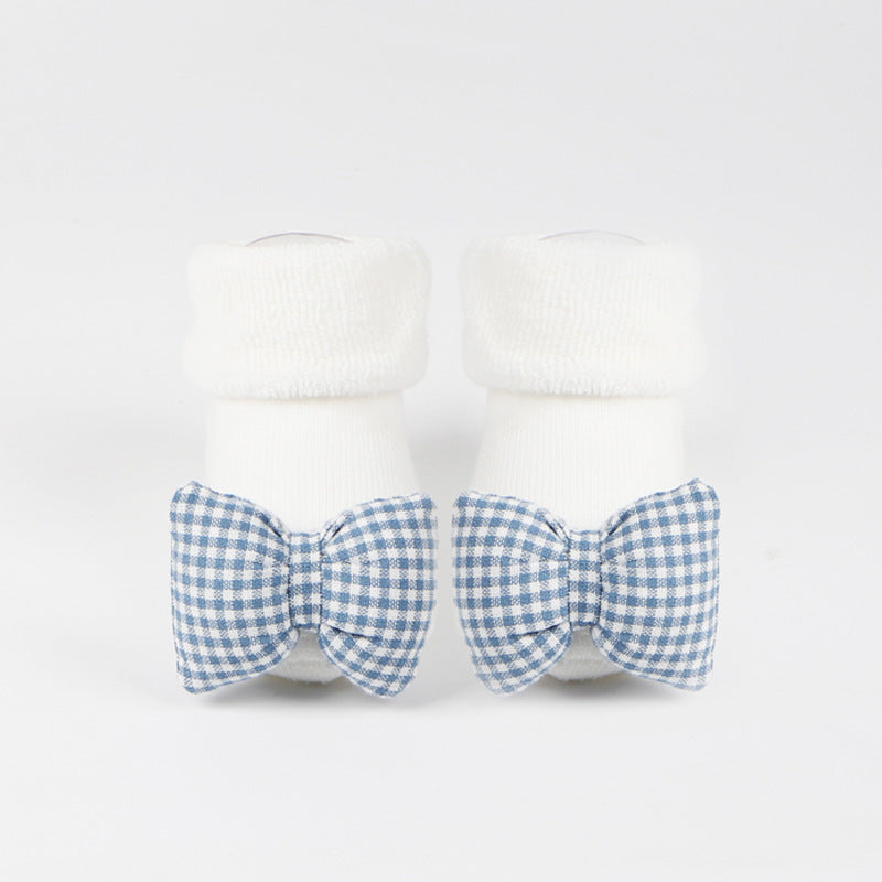 Chaussettes en coton pour bébés filles et garçons, en caoutchouc antidérapant, dessin animé, enfants en bas âge
