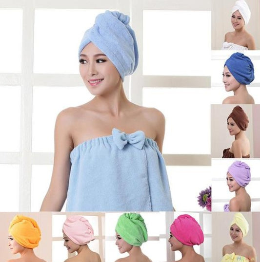 Bonnet de sèche-cheveux pour femmes, serviette absorbante pour cheveux secs
