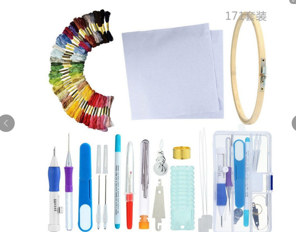 Kit de broderie DIY + 50 fils