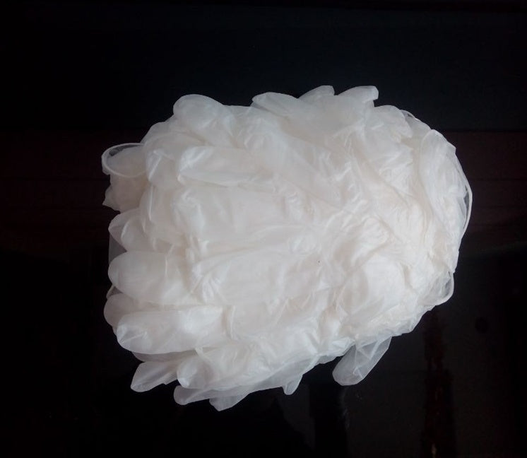 Guantes desechables de látex nitrilo PVC.