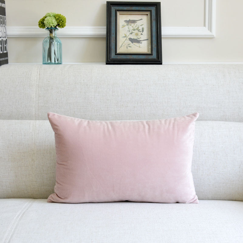 Coussin décoratif en velours pour canapé