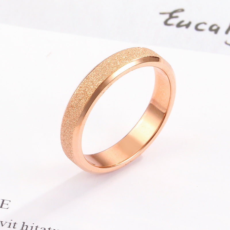 Bague féminine en acier inoxydable à la mode