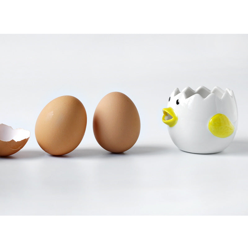 Séparateur de blanc d'œuf en céramique, poulet mignon, accessoires de cuisine pratiques