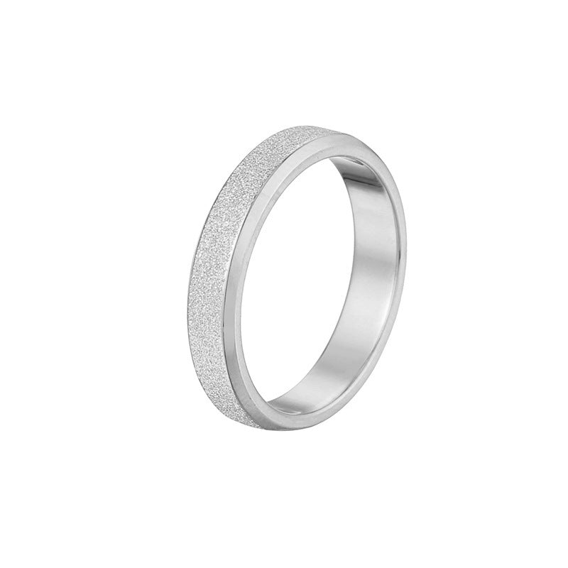 Bague féminine en acier inoxydable à la mode