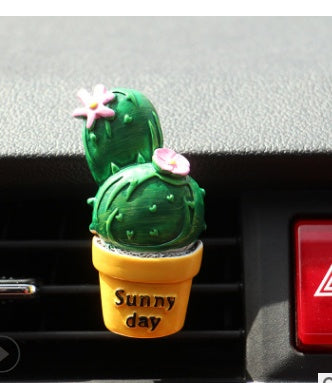 Désodorisant de voiture, plantes, sortie de ventilation, Clip de parfum de climatisation, ornements créatifs mignons, accessoires d'intérieur automobile