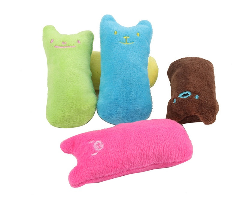 Jouets interactifs en forme d'herbe à chat pour chat, oreiller, jouet interactif, fournitures pour animaux de compagnie, pouce, peluche, dents, morsure, menthe, accessoires pour chat