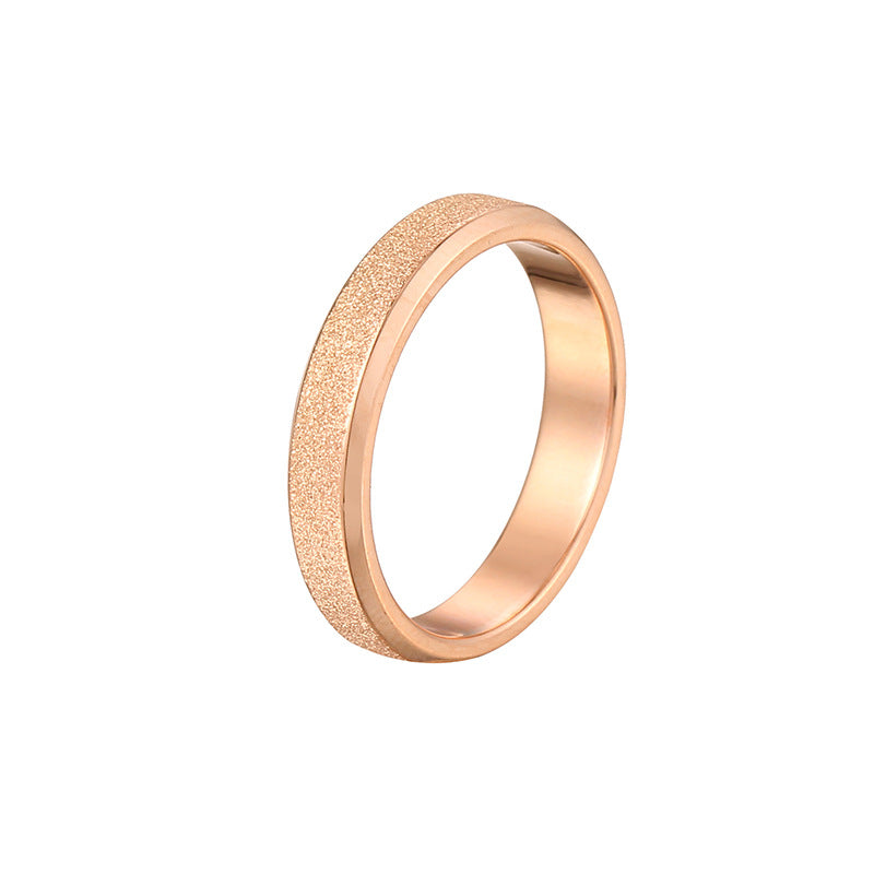 Bague féminine en acier inoxydable à la mode