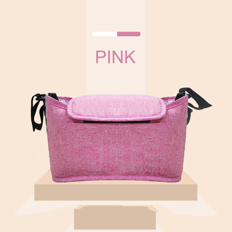 Bolsa multifuncional para cochecito de bebé de gran capacidad.