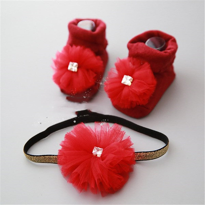 Accesorios para diadema de calcetines cortos infantiles.
