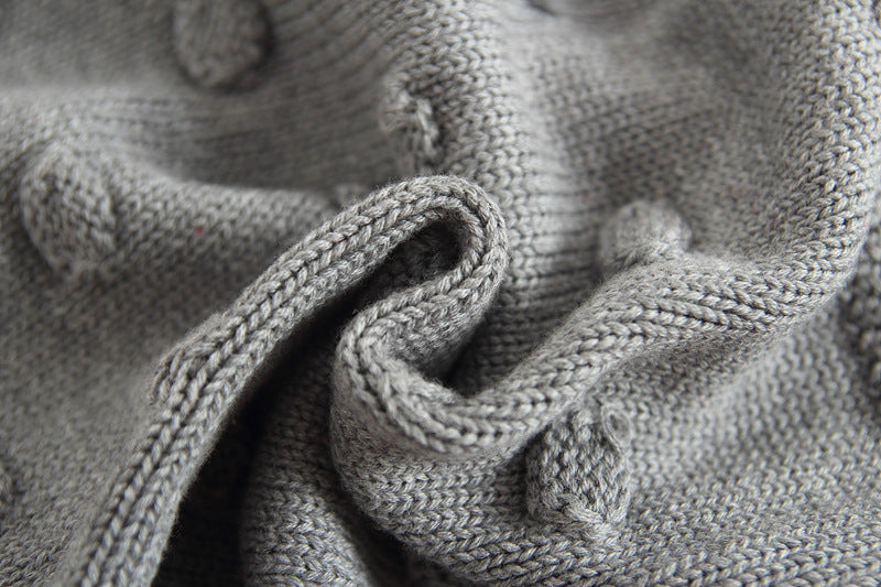 Barboteuse tricotée pour bébé, pull, barboteuse