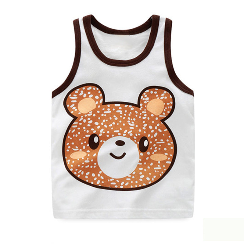 Enfants de dessin animé en impression de gilet