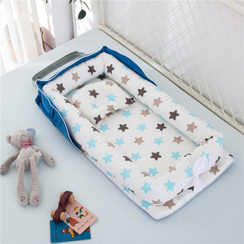 Lit de bébé portable en coton nouveau-né pliable