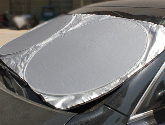 Material de tela plateada recubierta de bloqueador solar doble círculo
