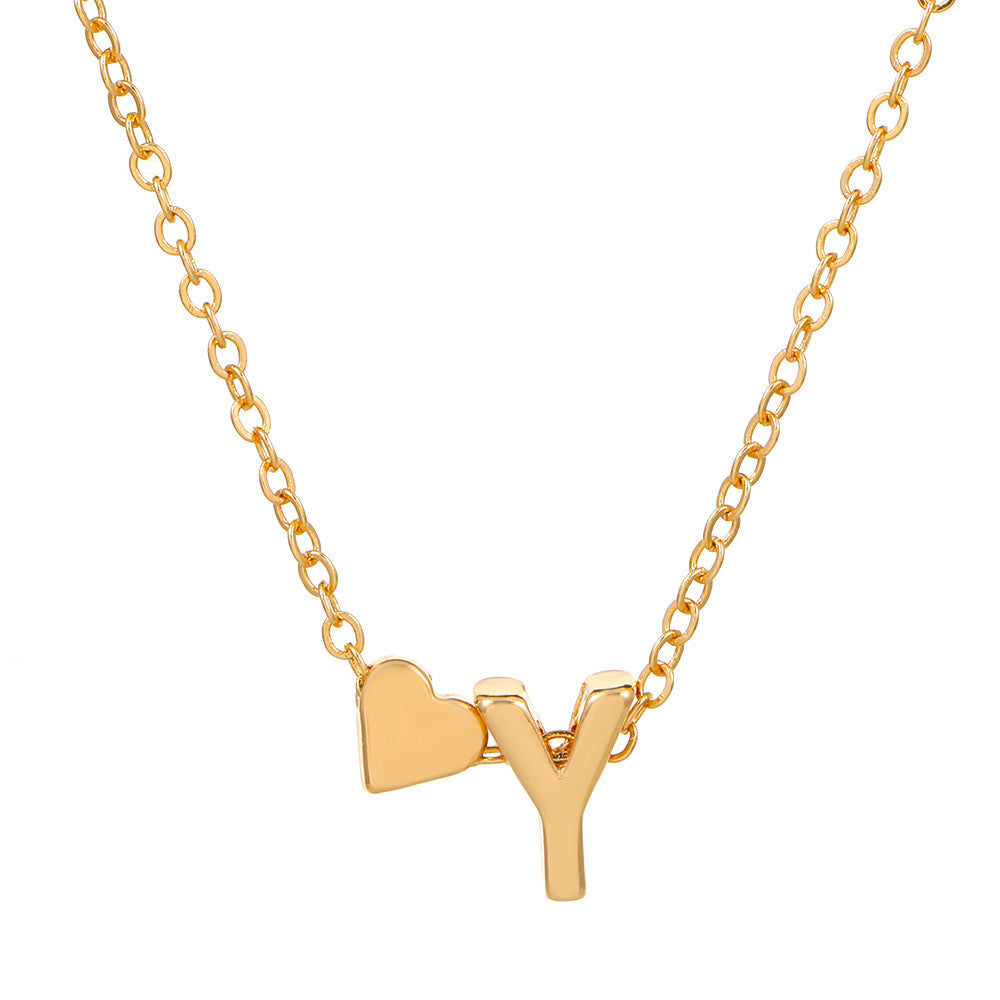 European And American Fashion Love 26 English Letter Simplicity Necklace