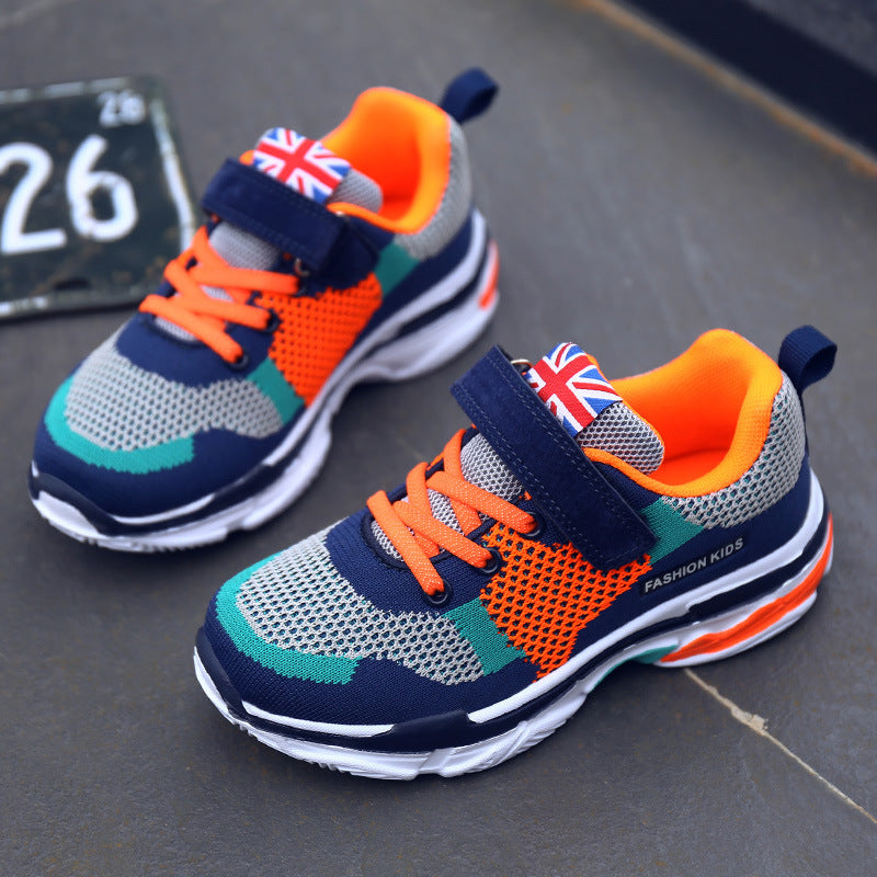 Chaussures de sport, chaussures de course respirantes en maille pour garçons et filles