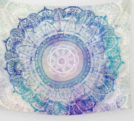 Indian Mandala Tapestry Green Blue Flower Beautiful Wall Art Tapestry 210x150cm Bedspread Beach Towel Yoga Blanket Table Cloth