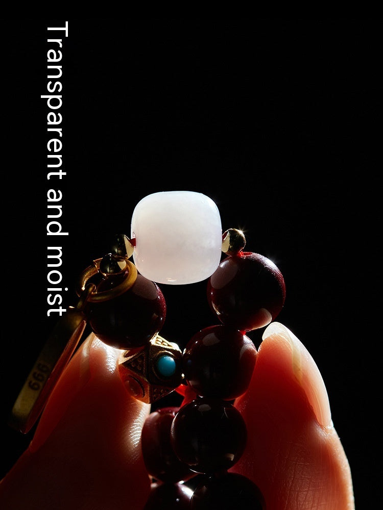 Bracelet de cinabre de minerai brut naturel pour les femmes