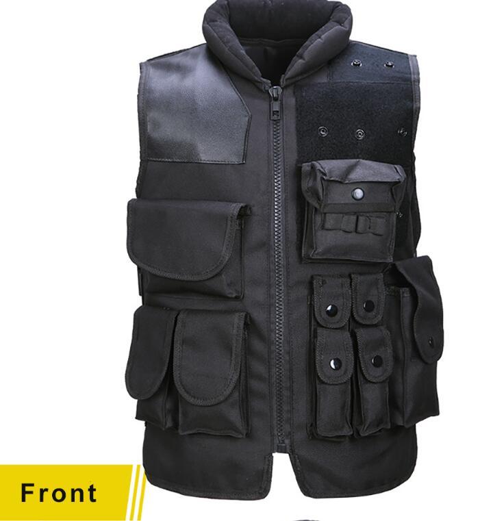 Gilet tactique noir pour hommes, gilet de chasse militaire