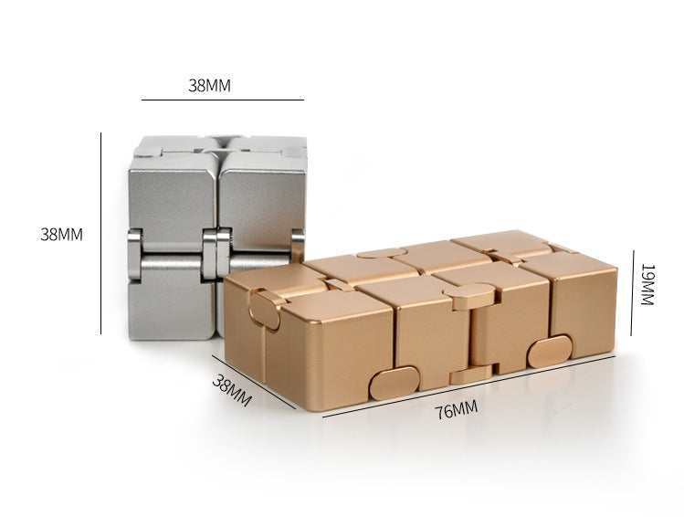 Jouet anti-Stress Cube infini en métal de qualité supérieure, décompresse Portable, jouets relaxants pour enfants et adultes