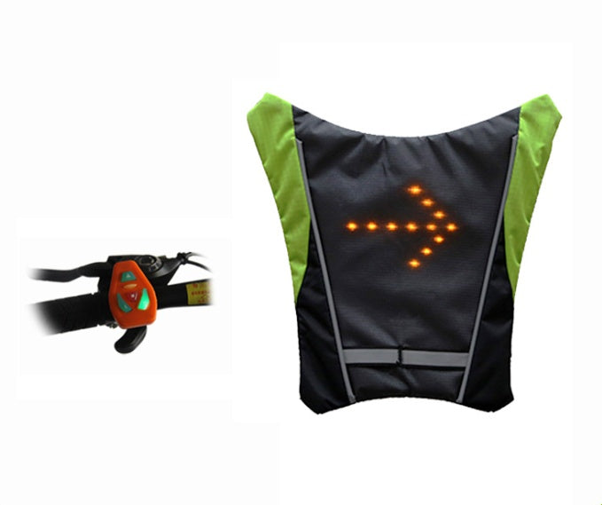 Sac à dos gilet réfléchissant, Rechargeable par USB, avec clignotant LED, télécommande, sac de sécurité pour Sport de plein air, équipement pour le cyclisme