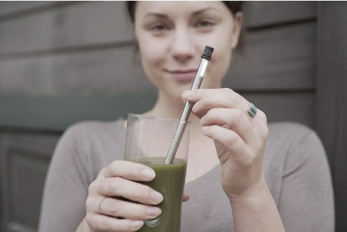 Paille de poche en acier inoxydable, réutilisable, Portable, livraison directe 