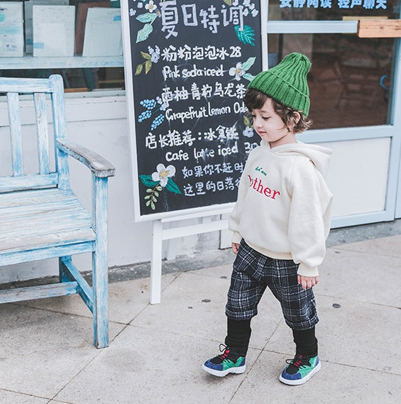 Niños más suéter de terciopelo 1-3 años marea 2 ropa gruesa de otoño para bebés camisa para niños masculinos bebé masculino con capucha niños otoño e invierno 