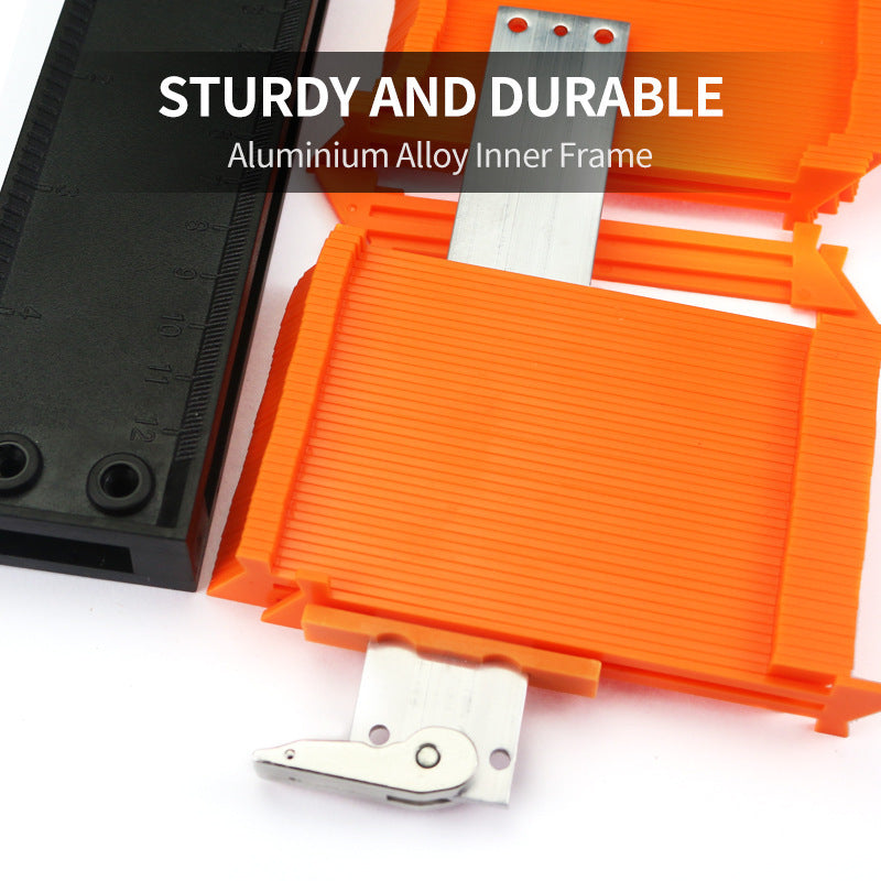 Plantilla de medidor de contorno de 5 y 10 pulgadas, medidor de contorno de plástico, duplicador de azulejos, regla de medida para dar forma a los bordes, herramienta de medición