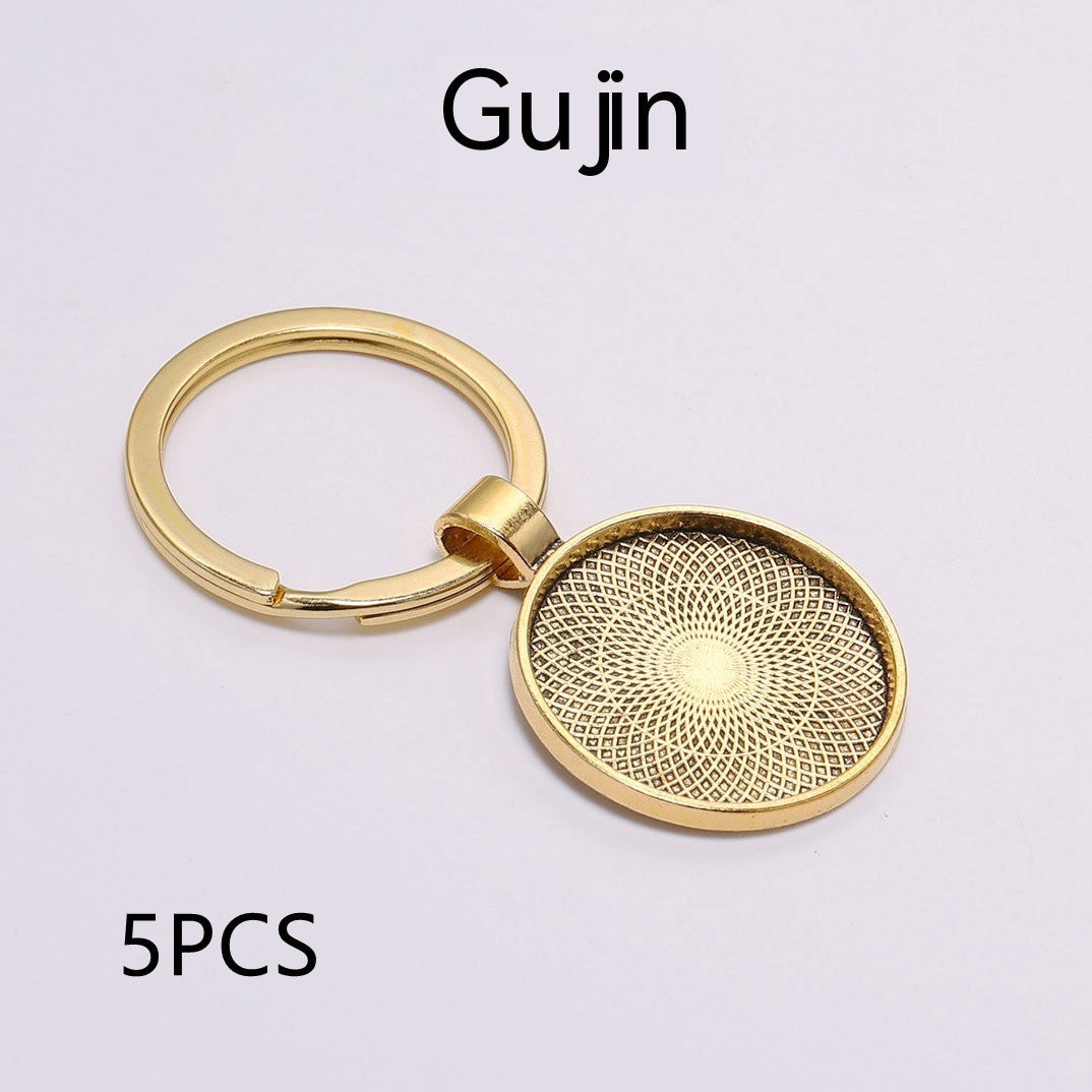 Porte-clés écologique sans Nickel, Support de Base en pierre de temps, pendentifs de clé