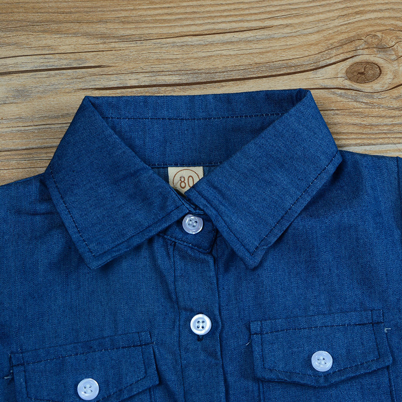 Veste en jean pour filles, jupe en maille, costume trois pièces en maille à manches longues