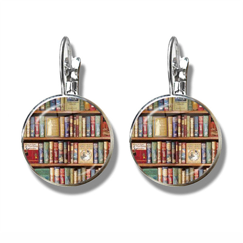 Women's Fashion Retro Book Photo Earrings