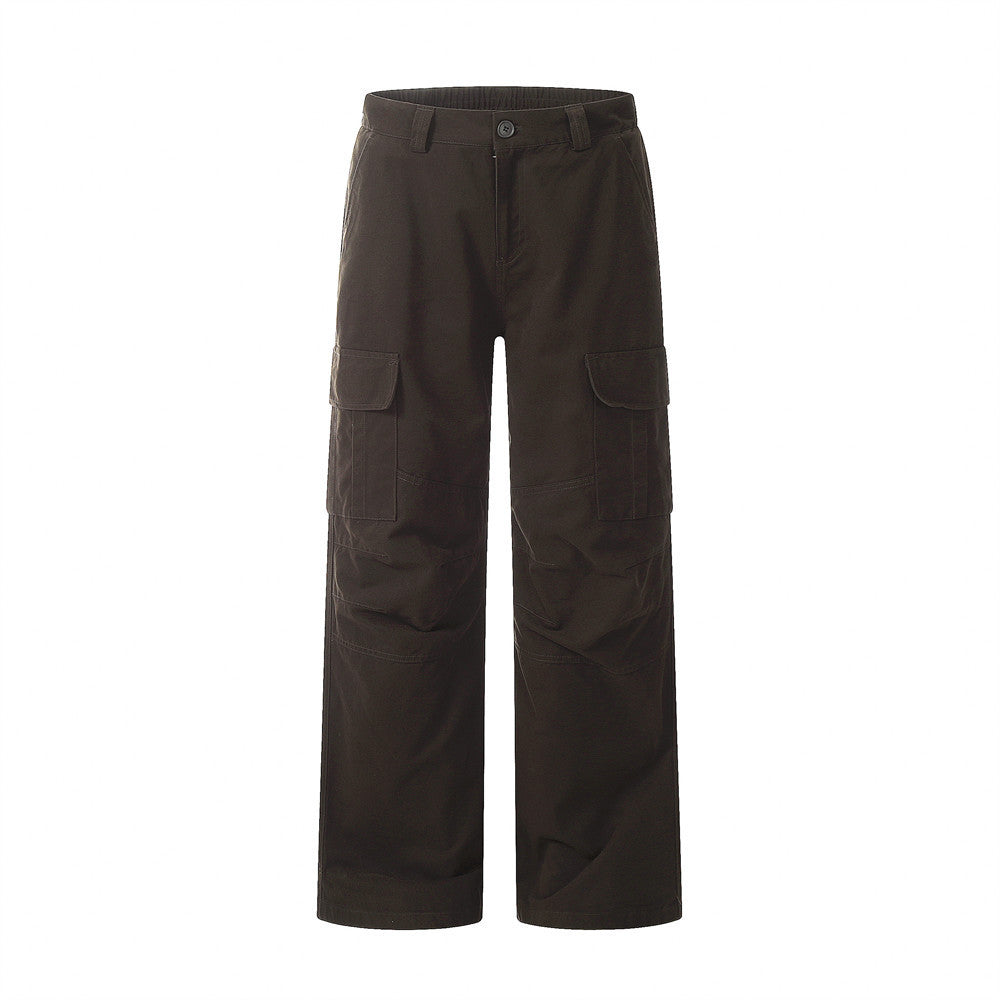 Solid Color Casual Working Pants Men's Loose