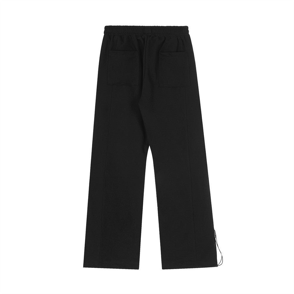 Men's Deconstruction Stitching Wide-leg Pants Drawstring Ankle-tied Sweatpants