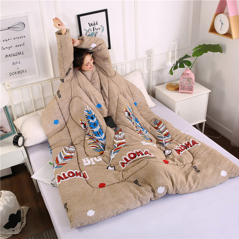 Couette d'hiver paresseuse avec manches