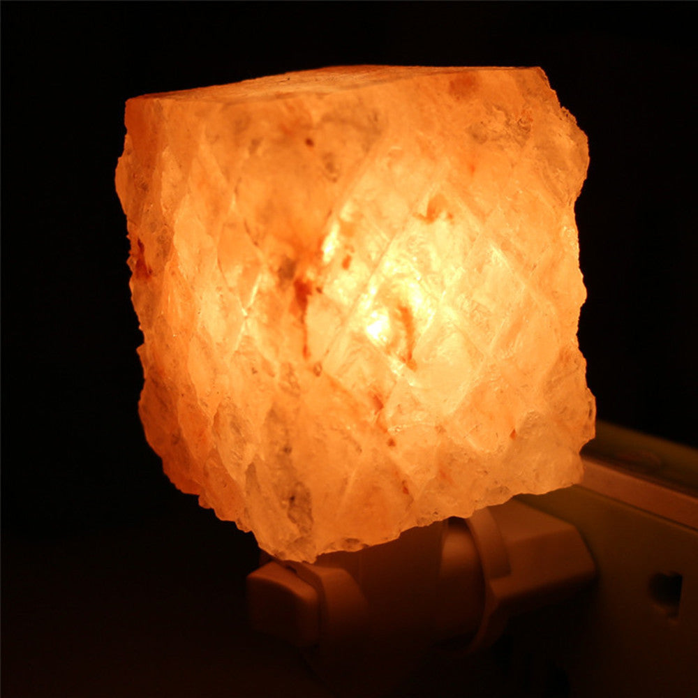 Luz de noche de lámpara de sal de cristal