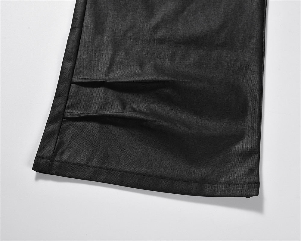 Men's Design Pleated Casual Loose-fitting Wide-leg Trousers