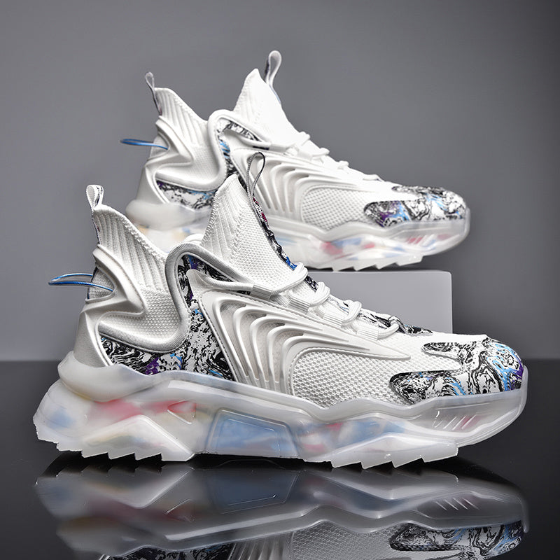 Chaussures de basket-ball de course à mailles fines et respirantes pour sports et loisirs