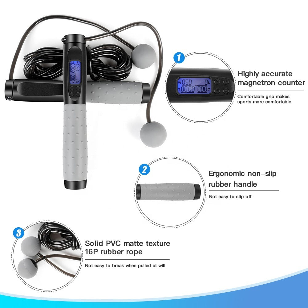 Cuerda para saltar con conteo electrónico inteligente
