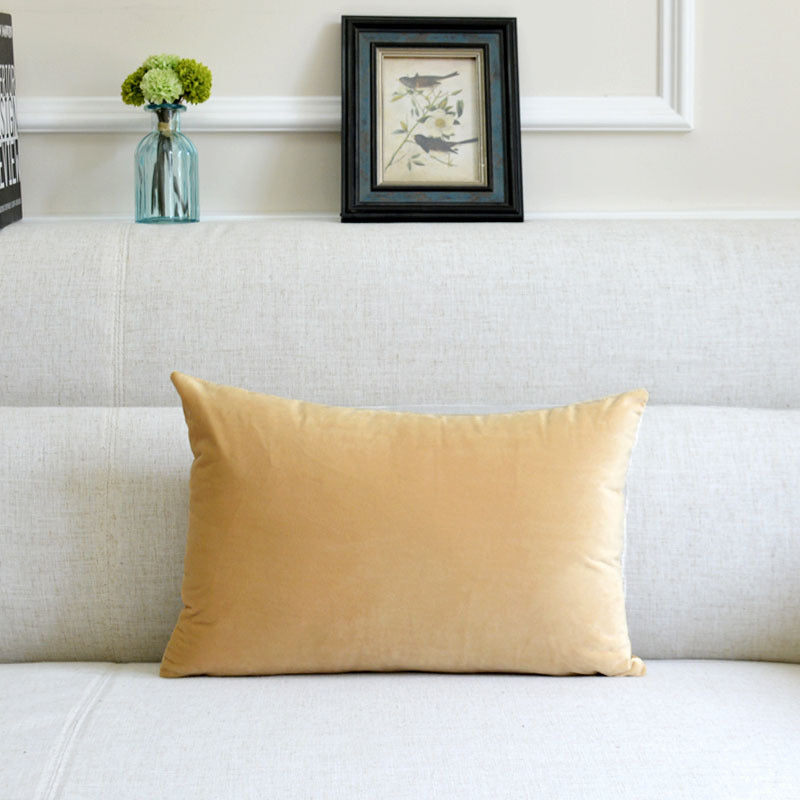 Coussin décoratif en velours pour canapé