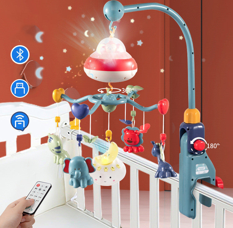 Support de hochets de dessin animé pour bébé, hochets électriques tourbillonnants intelligents, cadeau, décor de chambre de bébé