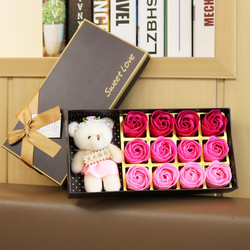 Fleur de savon dégradé 18 roses