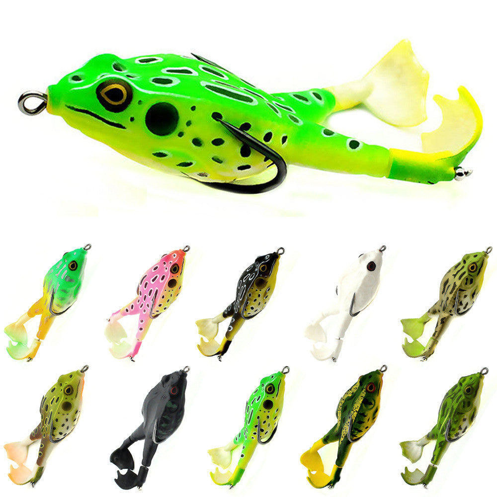 Appât souple grenouille à double hélice