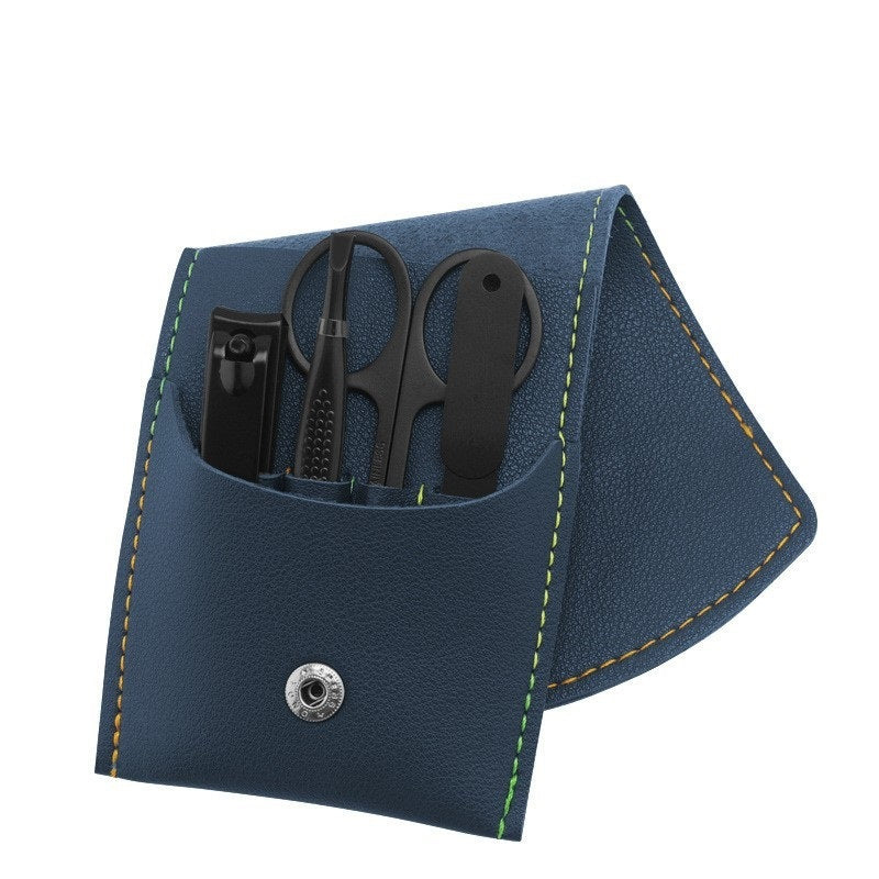 Maquillaje 16 Uds cortaúñas cortaúñas tijeras para uñas con bolsa de PU herramientas portátiles con gancho de águila de acero inoxidable